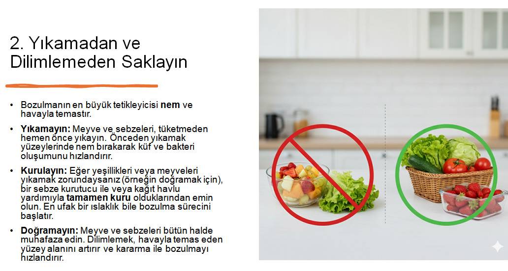 Meyve ve Sebzeleri Uzun Süre Taze Tutmanın 7 Altın Kuralı: Gıda İsrafına Son Verin! 2