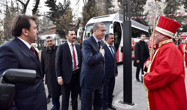Cumhurbaşkanı Erdoğan mehterle karşılandı 2