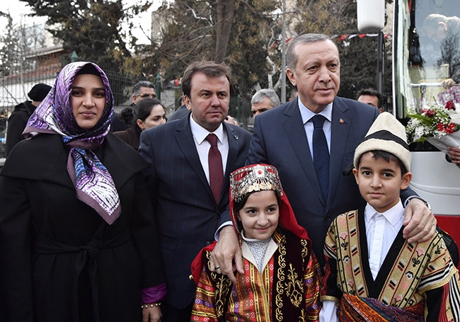 Cumhurbaşkanı Erdoğan mehterle karşılandı 3