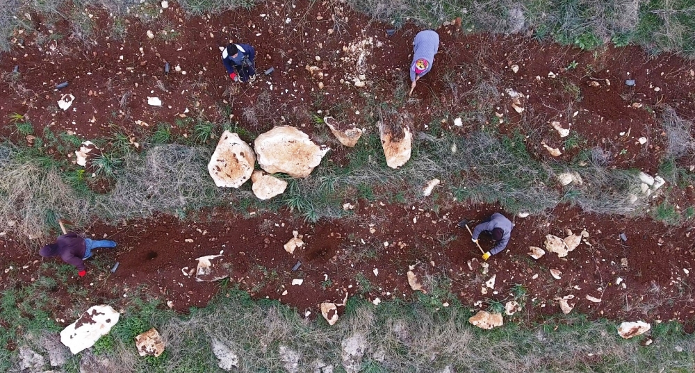 YANAN FİDANLARIN YERİNE BADEM FİDANLARI DİKİLDİ 6