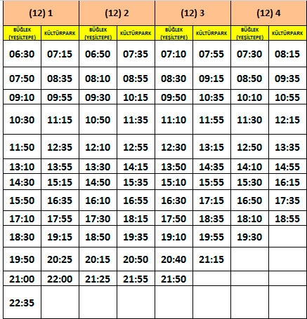 TOPLU TAŞIMA ARAÇLARI SAATLERİNE DÜZENLEME YAPILDI 11