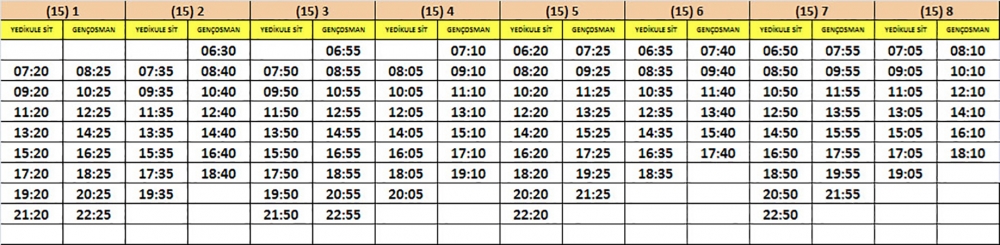 TOPLU TAŞIMA ARAÇLARI SAATLERİNE DÜZENLEME YAPILDI 13