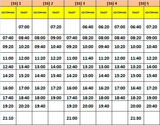 TOPLU TAŞIMA ARAÇLARI SAATLERİNE DÜZENLEME YAPILDI 14