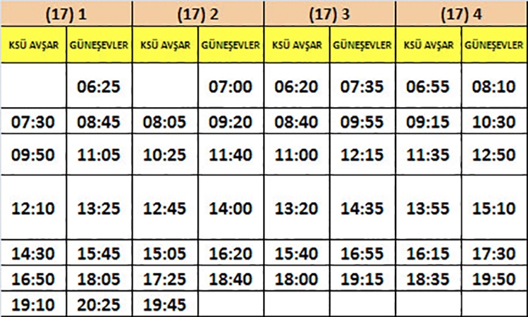 TOPLU TAŞIMA ARAÇLARI SAATLERİNE DÜZENLEME YAPILDI 15