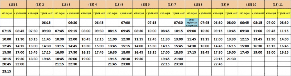 TOPLU TAŞIMA ARAÇLARI SAATLERİNE DÜZENLEME YAPILDI 16