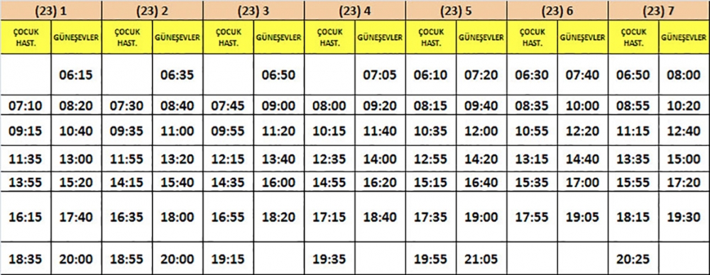 TOPLU TAŞIMA ARAÇLARI SAATLERİNE DÜZENLEME YAPILDI 19