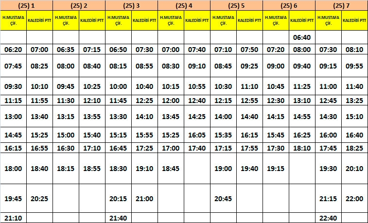 TOPLU TAŞIMA ARAÇLARI SAATLERİNE DÜZENLEME YAPILDI 21