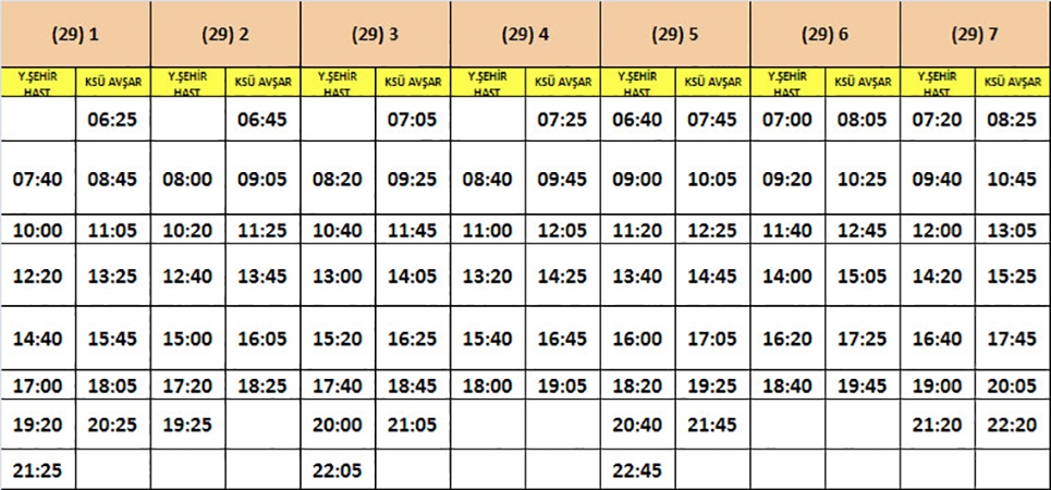 TOPLU TAŞIMA ARAÇLARI SAATLERİNE DÜZENLEME YAPILDI 25