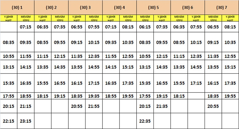 TOPLU TAŞIMA ARAÇLARI SAATLERİNE DÜZENLEME YAPILDI 26