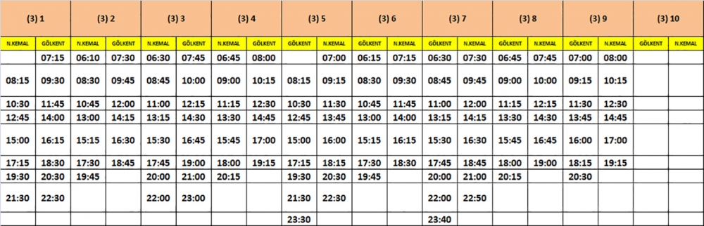 TOPLU TAŞIMA ARAÇLARI SAATLERİNE DÜZENLEME YAPILDI 3
