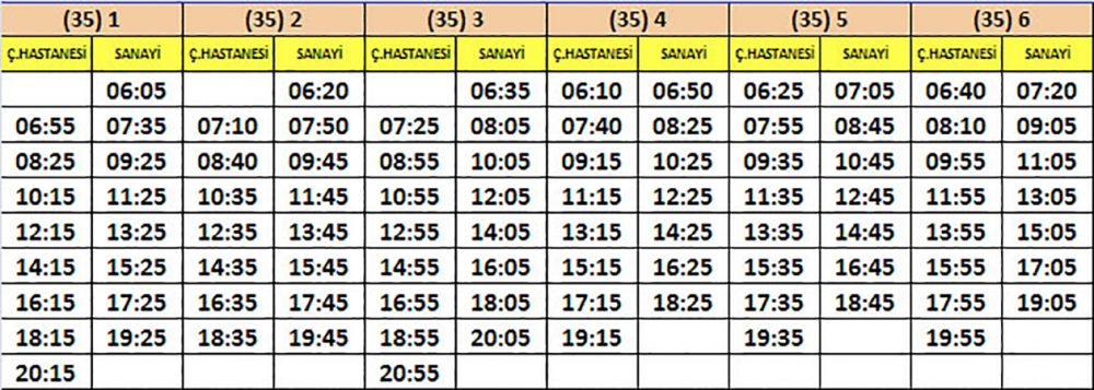 TOPLU TAŞIMA ARAÇLARI SAATLERİNE DÜZENLEME YAPILDI 31