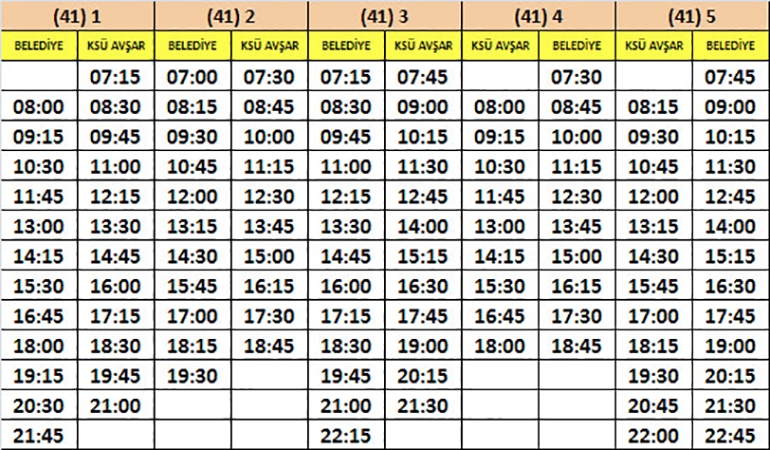 TOPLU TAŞIMA ARAÇLARI SAATLERİNE DÜZENLEME YAPILDI 35