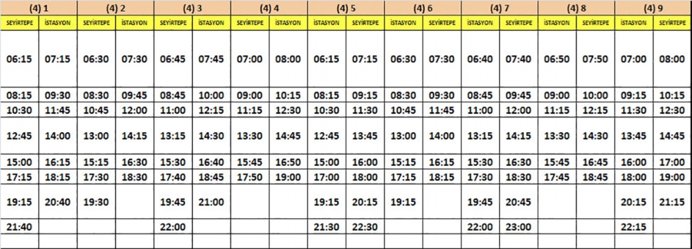 TOPLU TAŞIMA ARAÇLARI SAATLERİNE DÜZENLEME YAPILDI 4