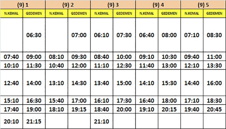 TOPLU TAŞIMA ARAÇLARI SAATLERİNE DÜZENLEME YAPILDI 8