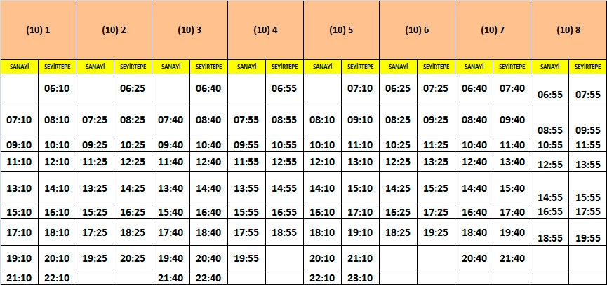 TOPLU TAŞIMA ARAÇLARI SAATLERİNE DÜZENLEME YAPILDI 9