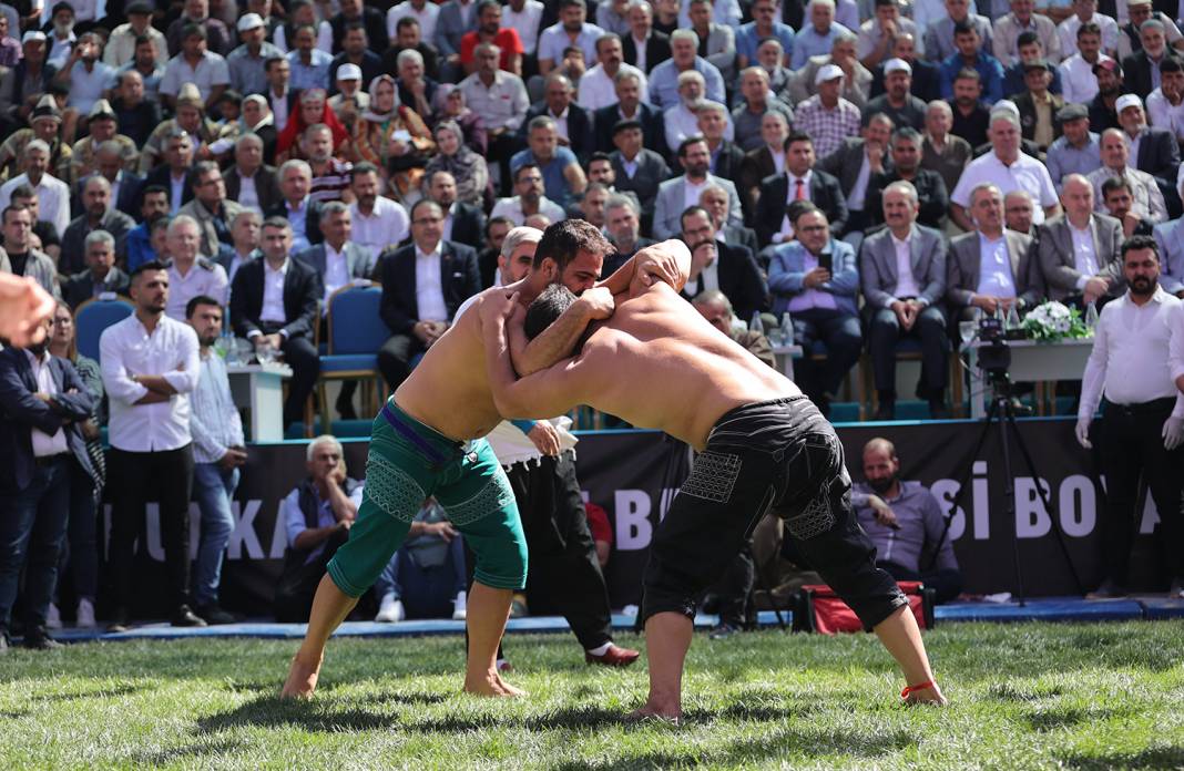 Kahramanmaraş'ta 21. Geleneksel Bertiz Boyalı Güreş Festivali düzenlendi 3