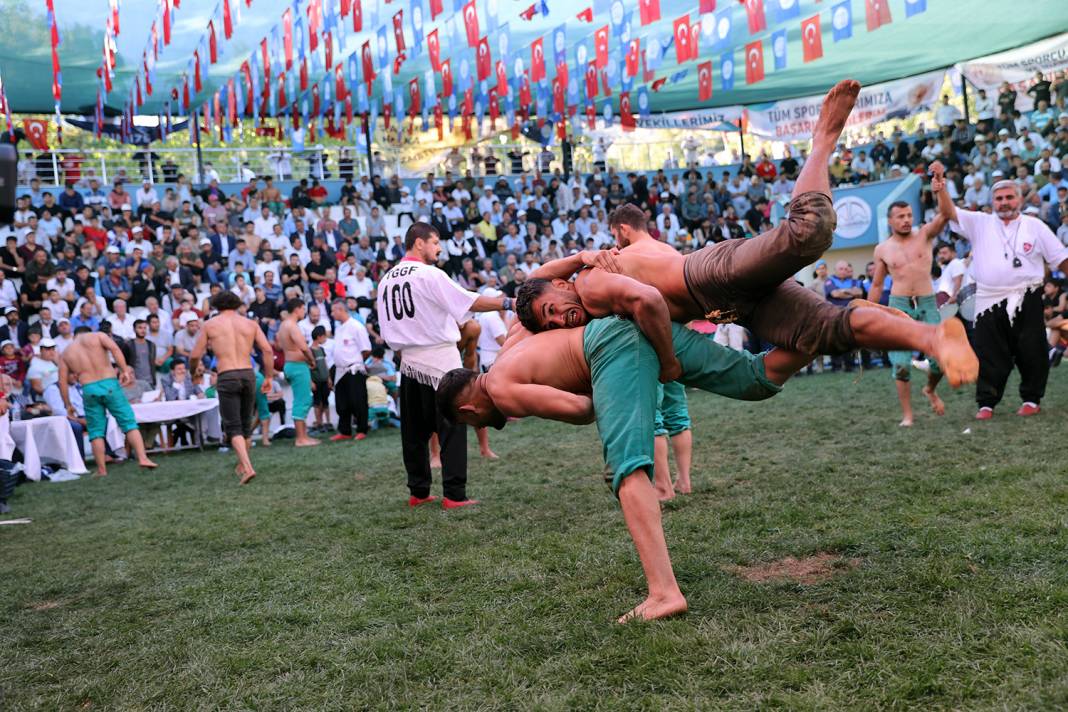 Kahramanmaraş'ta 21. Geleneksel Bertiz Boyalı Güreş Festivali düzenlendi 6
