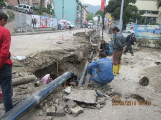 Amasra’da Su Arızaları Gideriliyor