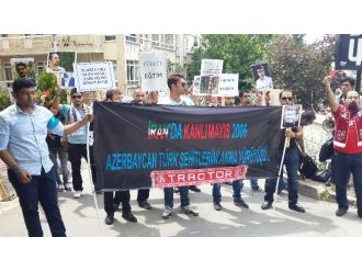 İran Büyükelçiliği Önünde Protesto Gösterisi