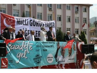 Saadet Partililer Mitingde Bir Araya Geldi