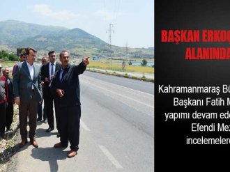 Başkan Erkoç’tan Mezarlık Alanında İnceleme