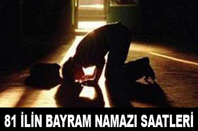 Bayram namazı saatleri