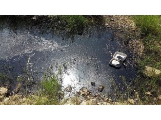Çamgazi Barajına Petrol Atığı Döküldü