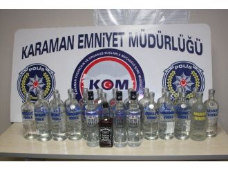 Karaman’da Kaçak İçki Operasyonu