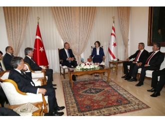 Kktc Meclis Başkanı Siber, Çavuşoğlu’nu Kabul Etti