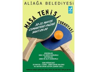 Aliağa’da Masa Tenisi Turnuvası Başlıyor