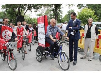 Mhp’li Adaydan Bisikletli Seçim Çalışması