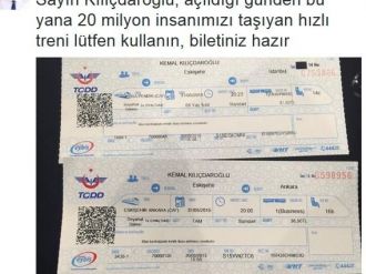 Binali Yıldırım’dan Kılıçdaroğlu’na Bilet