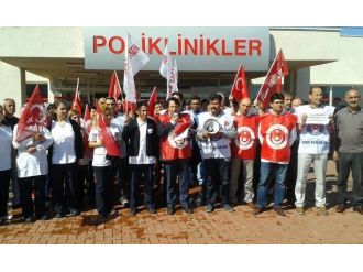 Nevşehir’de Türk Sağlık-sen Üyesi Sağlık Çalışanlarından İş Bırakma Eylemi
