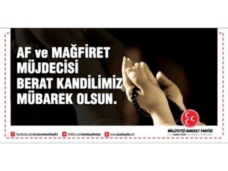 Mhp Adayları Aydın Ve Çimen’den Berat Kandili Mesajı
