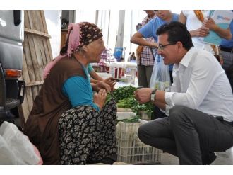 Uslu, Pazarcıları Ziyaret Etti