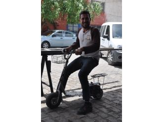 Ot Biçme Motorundan Motorlu Scooter Yaptı