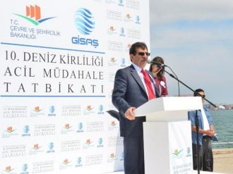 Bakan Güllüce “Deniz Kirliliği Acil Müdahale Tatbikatı’na” Katıldı