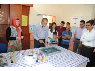 Başkan Özdemir, Okullarda Yıl Sonu Sergi Açılışı Yaptı