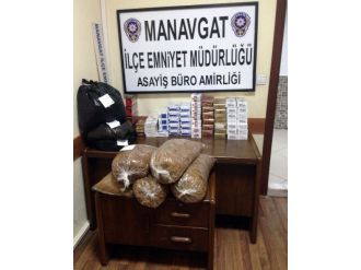 Manavgat’ta Hint Keneviri İle Gümrük Kaçağı Sigara Ele Geçirildi
