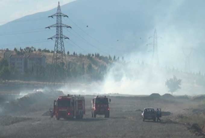 Bin Dönümlük Buğday Tarlası Kül Oldu