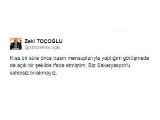 Başkan Toçoğlu: “Sakaryaspor’u Sahipsiz Bırakmayız”