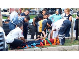 Otomobilin Çarptığı Bisiklet Sürücüsü Yaralandı