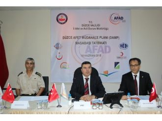 Düzce Afet Müdahale Planı Masabaşı Tatbikatı Yapıldı