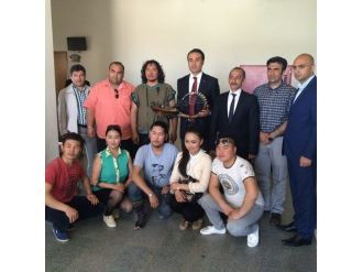 Altay Çangı Ekibinden Çat Kaymakamına Ziyaret