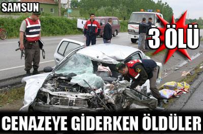 Cenaze yolunda kaza: 3 ölü 
