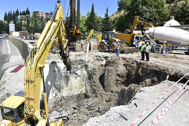 Başkan Erkoç’tan Tünel Kavşakta İnceleme