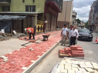 Bafra’da Kaldırım Çalışmaları