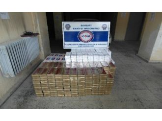 Bayburt’ta 6 Bin 500 Paket Kaçak Sigara Ele Geçirildi