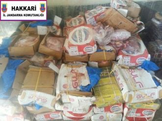 Şemdinli’de Gümrük Kaçağı 2 Bin 100 Kilo Et Ele Geçirildi
