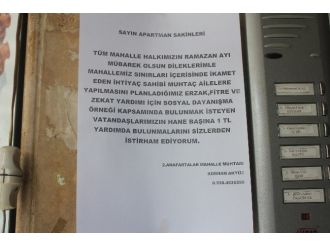 Muhtardan ‘Hane Başına 1 Tl’ Projesi